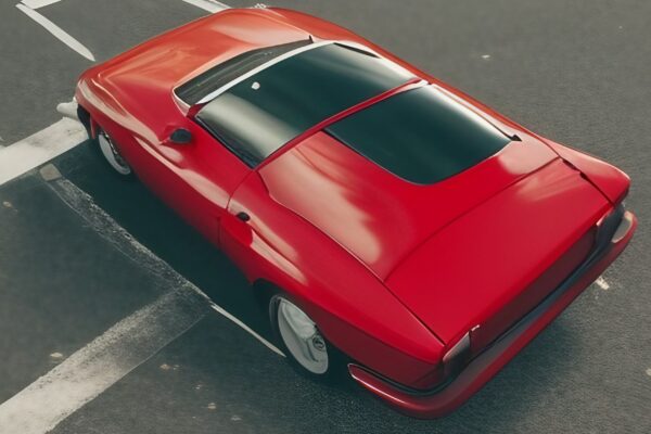 AI generated red car